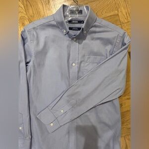Izod light blue, button-down collared Oxford shirt. Size 10–12